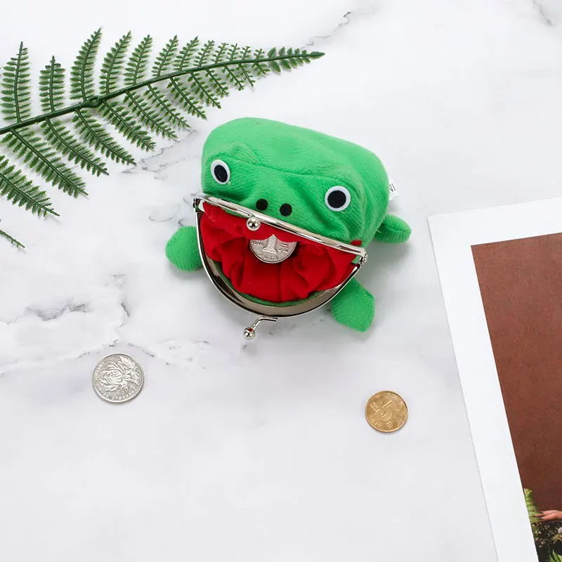 Monedero Creativo con Forma de Rana Verde, Pequeño y Lindo, para Regalo, Monedero con Diseño de Rana Verde, Regalo Creativo
