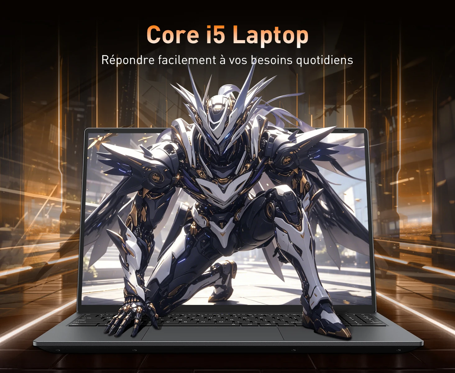 HYPERSTRIX 16" Core I5 Laptop, 16GB RAM, 512GB SSD, MS Office 2024, IPS(1920 * 1200) 16:10 Display, Win 11 Pro Notebook Computer with BT5.0 Wi-Fi, 3*USB A, HDMI, RJ45, Backlit Keyboard, Space Grey