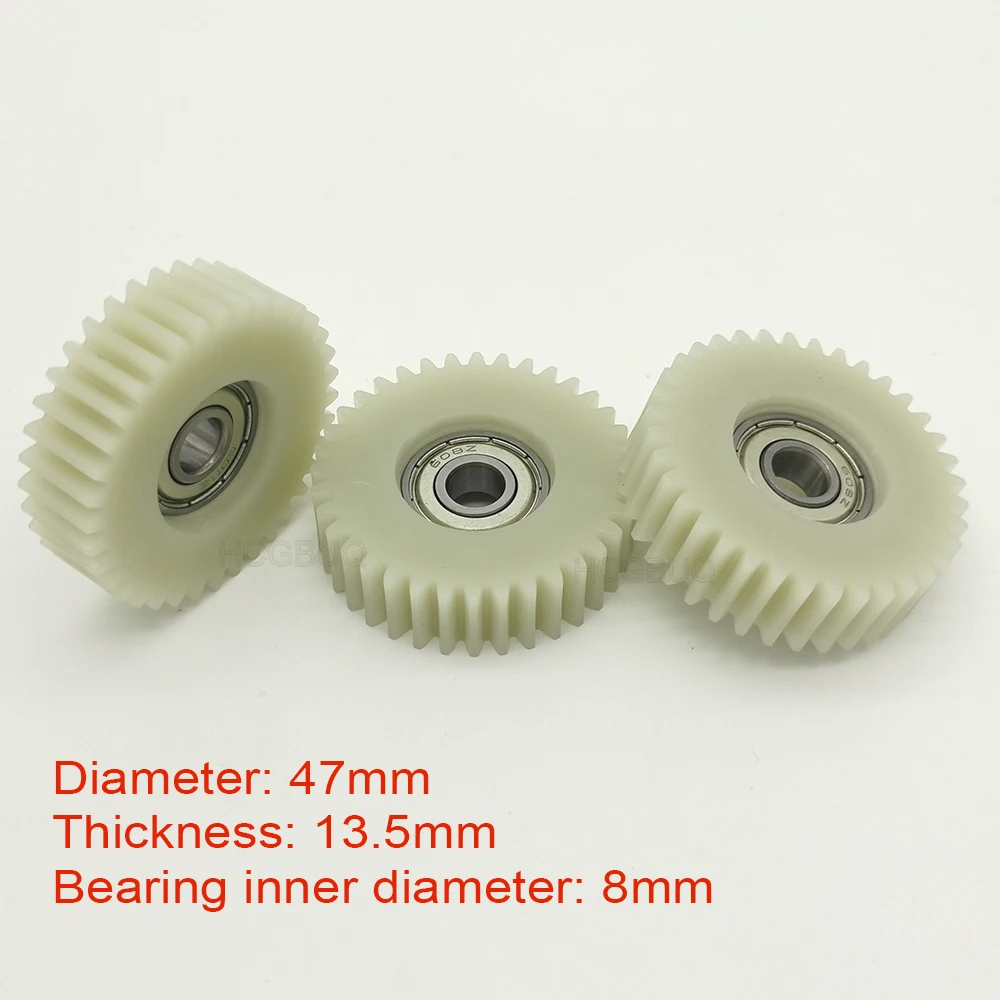 3Pcs 47x13.5mm Planetary Gear 36Teeth Gears With 8mm Bearings Wheel Hub Electric Bike Nylon Gear For Bafang Motor E-bike Parts