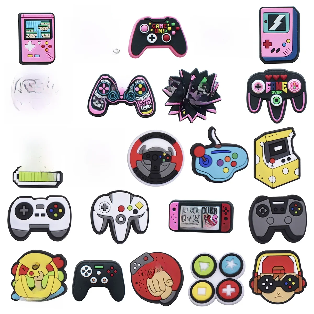 Breloques de chaussures de jeu pour Crocs, accessoires de manette de jeu, sabots pour femmes et garçons, boucle pour enfants, épingles de décoration pour jeans, accessoires de chaussures pour hommes