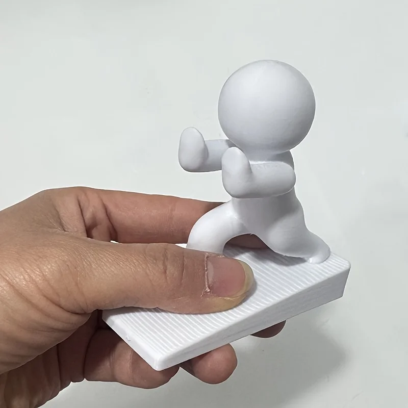 2-Pack with Random Designs 3D Printed Door Stopper Cute Decorative Door Stopper for Cross-Border Sales Flexible Movable Door Stopper with Non-Slip Base to Protect Walls and Floors Home Decoration Valentine's Day, Christmas, Gift (Collectible Statue), (Statue Ornament)