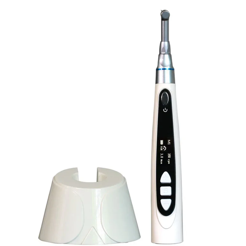 NEW 1set nuevo equipo de odontología dentista Endomotor Dental 1: 1 pieza de mano Contra ángulo pantalla OLED HD y mango inalámb