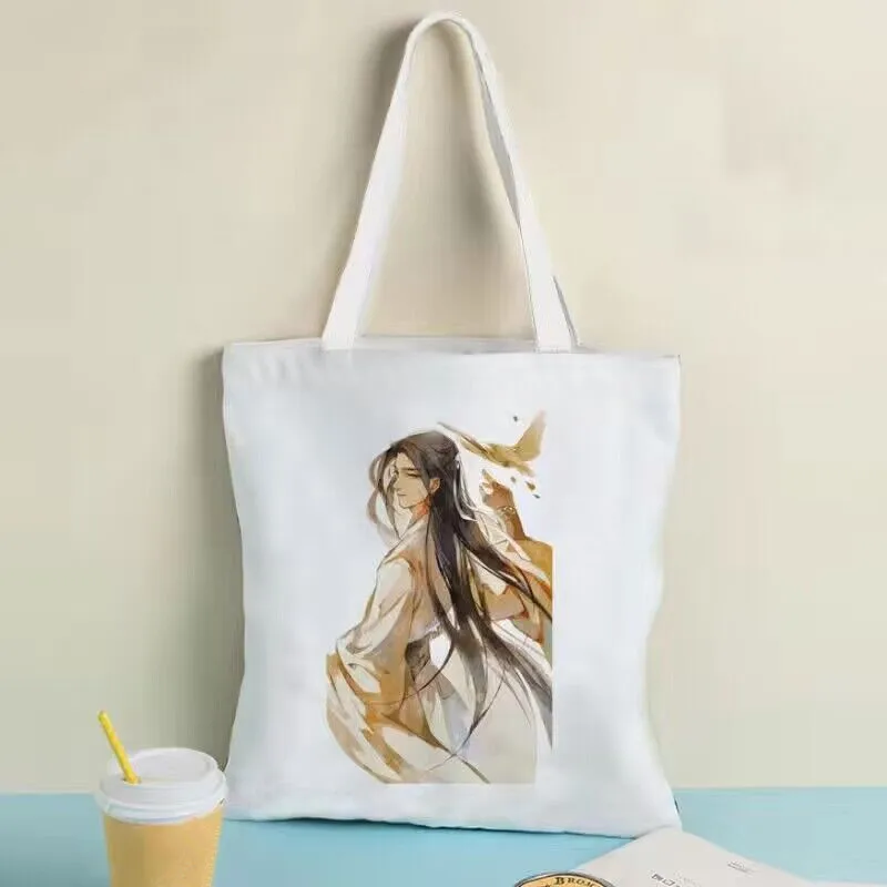 Anime Sha Po Lang Schoudertas Boodschappentas Gu Yun Chang Geng Figuur Schattige Cartoon Canvas Casual Handtas Voor Dames Heren Fans Cadeau