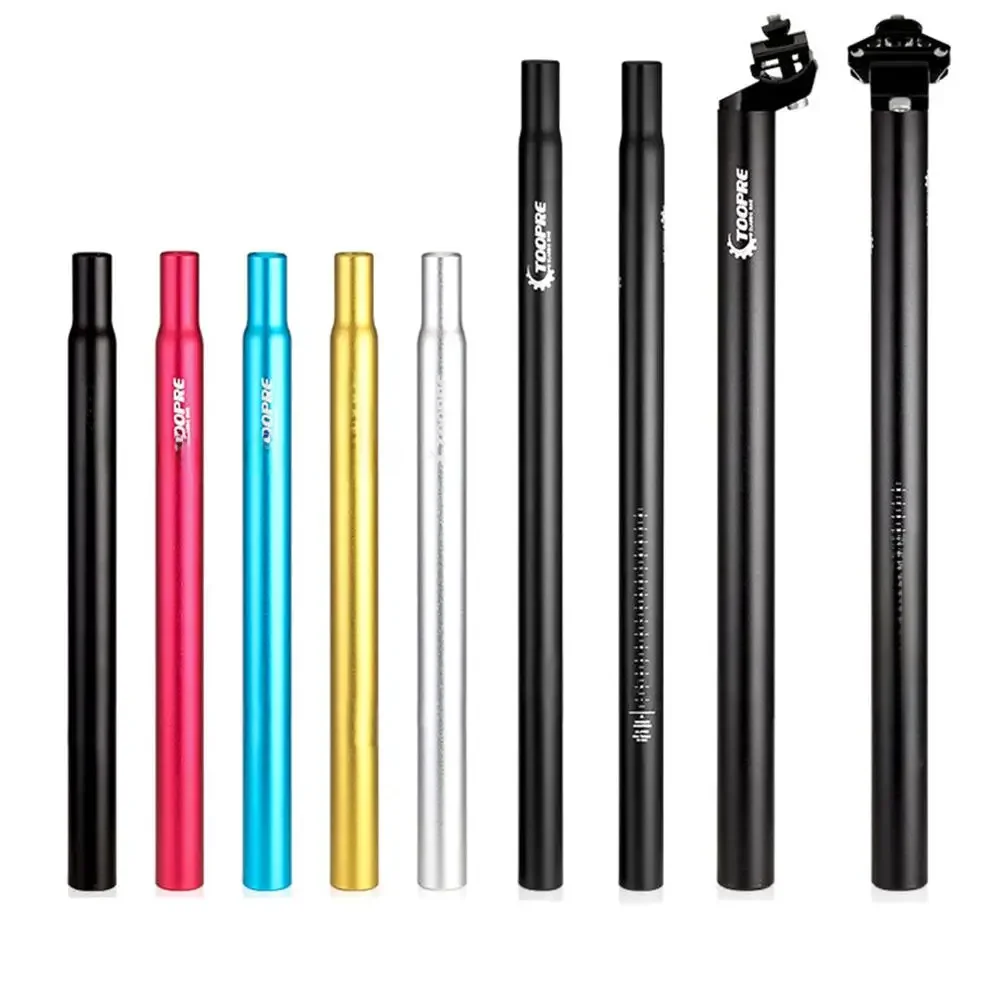 AliExpress TOOPRE MTB Seatpost 25.4 27.2 28.6 30.8mm 350 450mm Aluminum Alloy Seat Tube Long Fixed Gear Seat Post Extension Bike Parts Aceessories