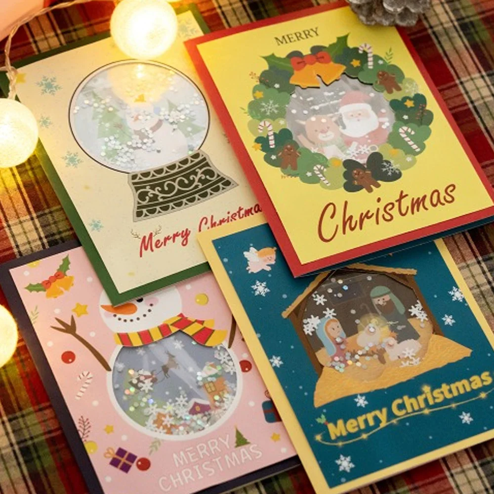 Make a Christmas snowball card for the folkhwa shop