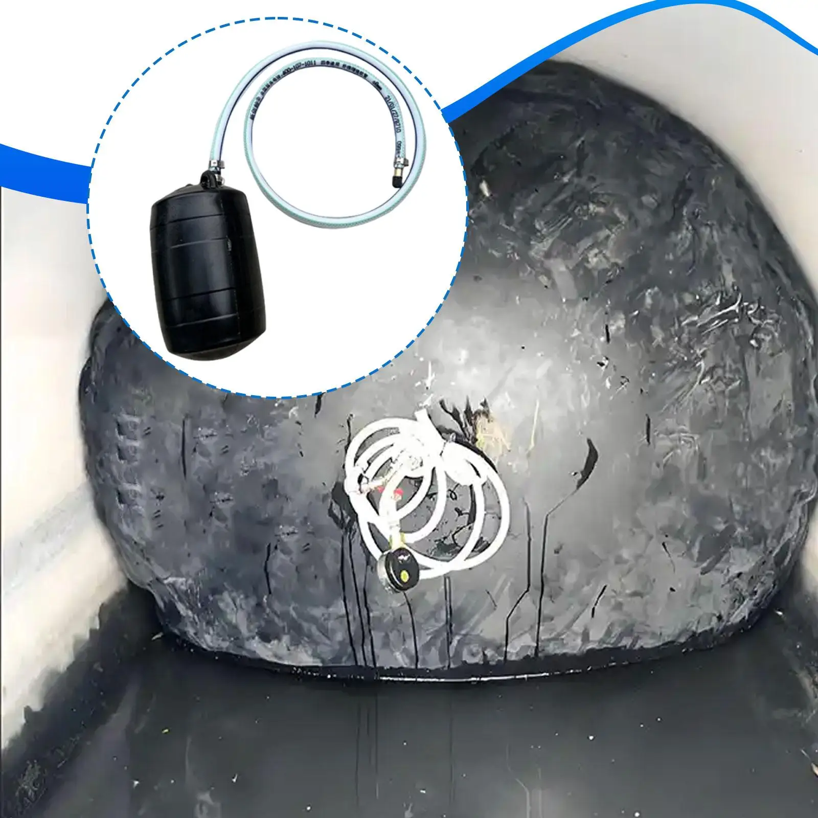 Fit 50 75 110MM Inflatable Pipe Plug Balloon Plumbing Tool Sewer Pipe Blocker Maintenance Rustproof Inflatable Ball Accessory