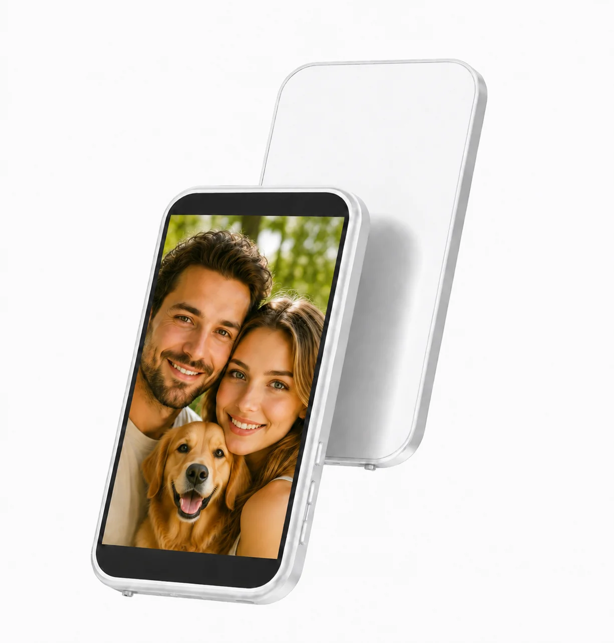 Magnetische selfie-monitor, 3 inch draadloos scherm voor iPhone en Android, compacte selfie-monitor voor gebruik met een selfie-stick, geschikt voor vloggen en selfies.