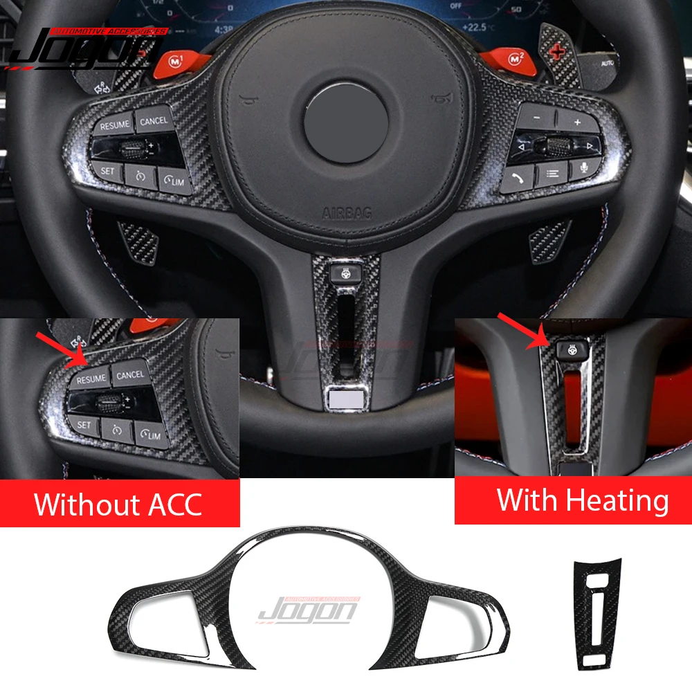 For BMW G30 G32 G42 G14 G01 G02 G05 G06 G07 G20 G22 G26 F90 F98 X3M Car Steering Wheel Cover Button Frame Trim Car Sticker Decor