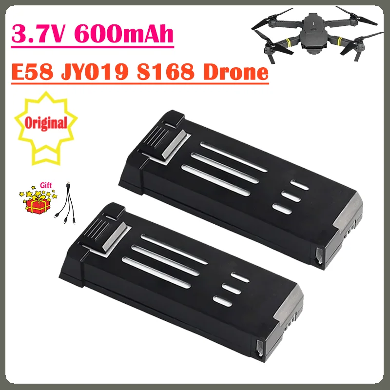 

Original Upgrade 600mAh Battery for E58 JY019 S168 RC Drone Quadcopter Spare Parts 3.7V Lipo Battery For RC Rechargeable Battery