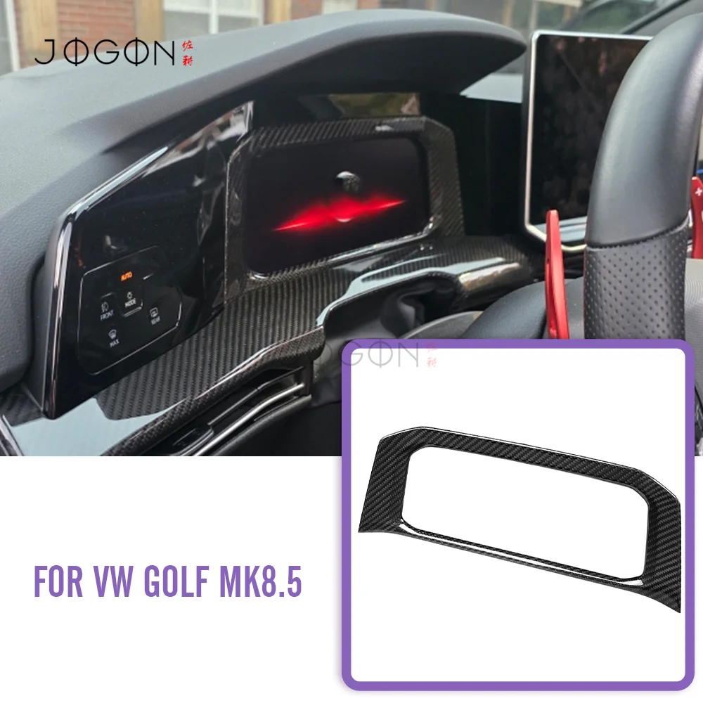 

For VW Golf 8.5 MK8.5 GTI GTD R R Line 2023+ Dry Carbon Dashboard Instrument Gauge Cluster Cover Interior Accessories Stick-on