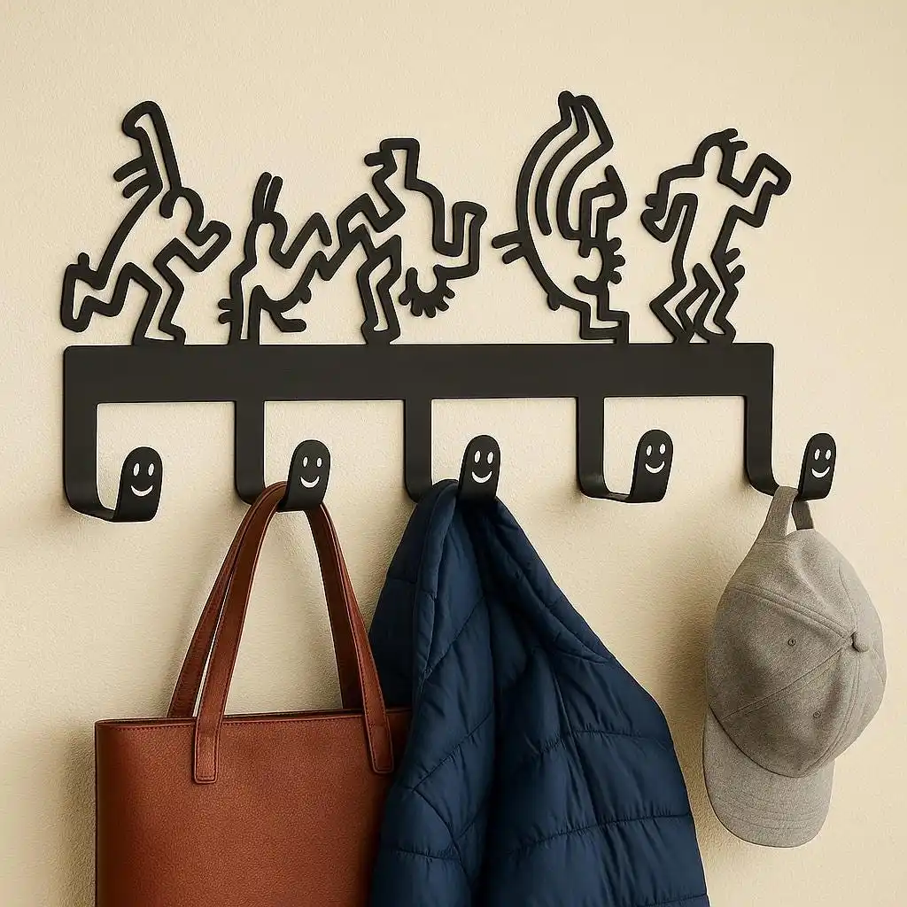 

Cute Wall Coat Rack, Metal Hook, Medal Hanger Funny Themed Decorative Hook for Entryway, Kitchen, or Bedroom Storage Decor