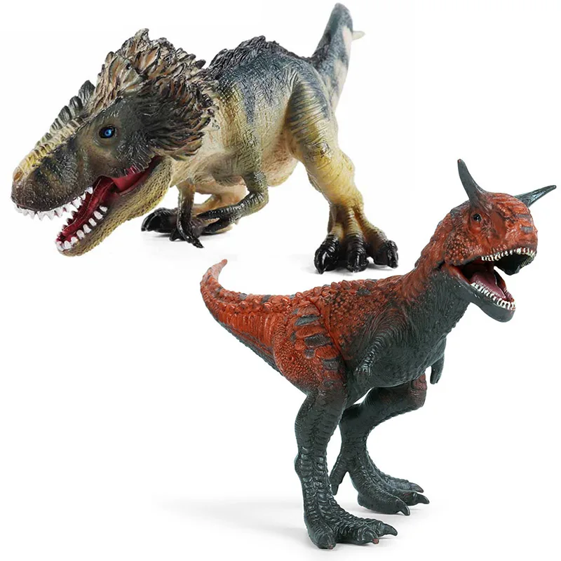 Simulation Jurassic Dinosaur Carnotaurus Squatting Tyrannosaurus Rex Model Action Figures T-Rex Figurines Decora Educational Toy