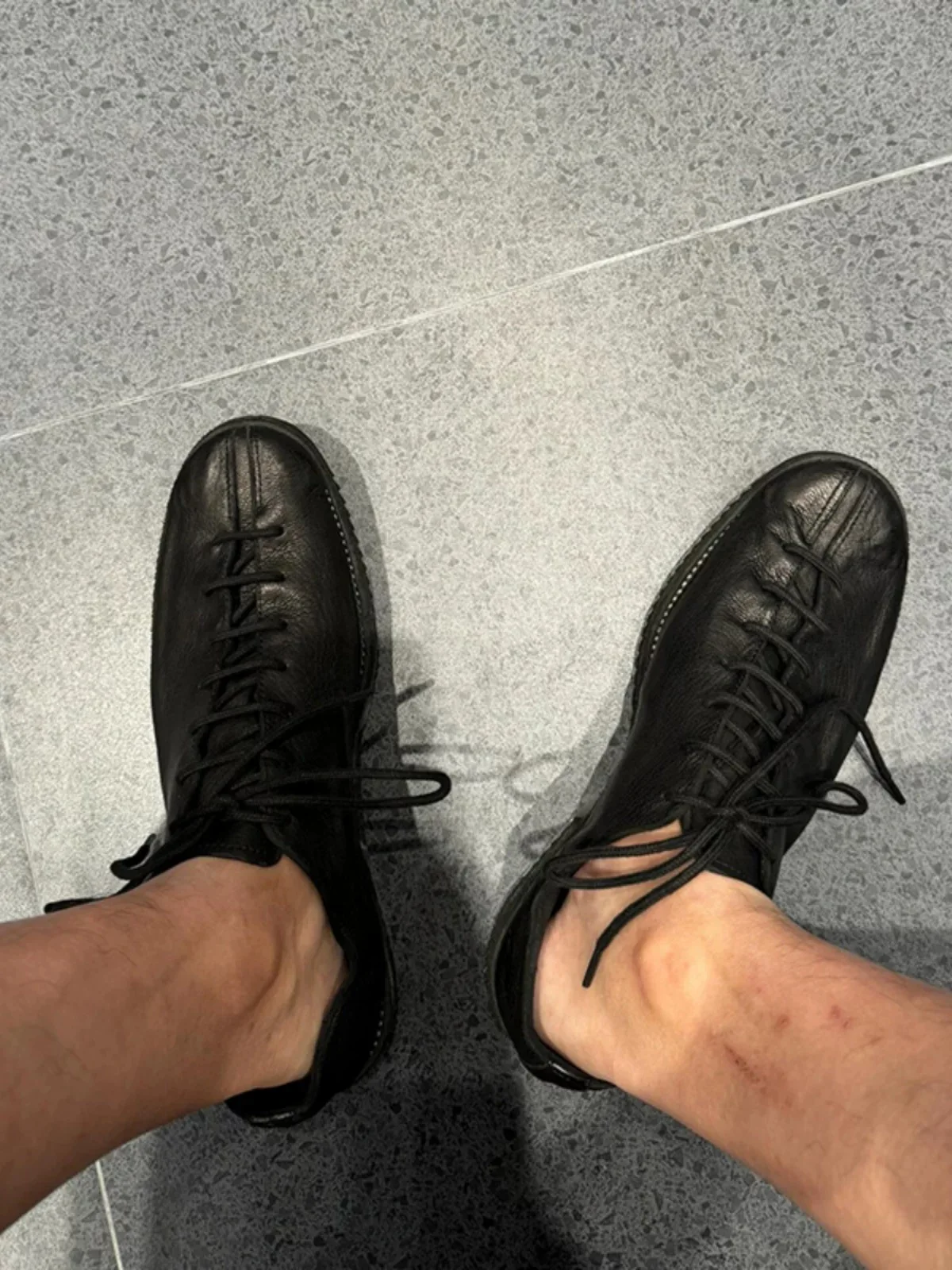 2024 Summer New in Men and Women Soft Leather Shoes Black Lace up Flats Derby Vintage Luxury Designer Punk Causal Shoes on Offer