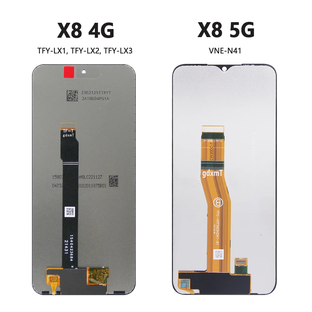 New For Honor X8 5G LCD VNE-N41 Display Screen Touch Digitizer Panel Assembly For Honor X8 4G TFY-LX1,LX2,LX3 LCD Replaceme