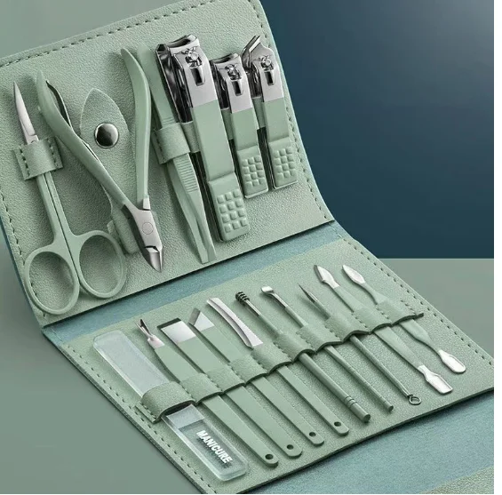 16 Pcs/Kit Nail Cutter Stainless Steel Tool Set with Folding Bag-Neverdie Store