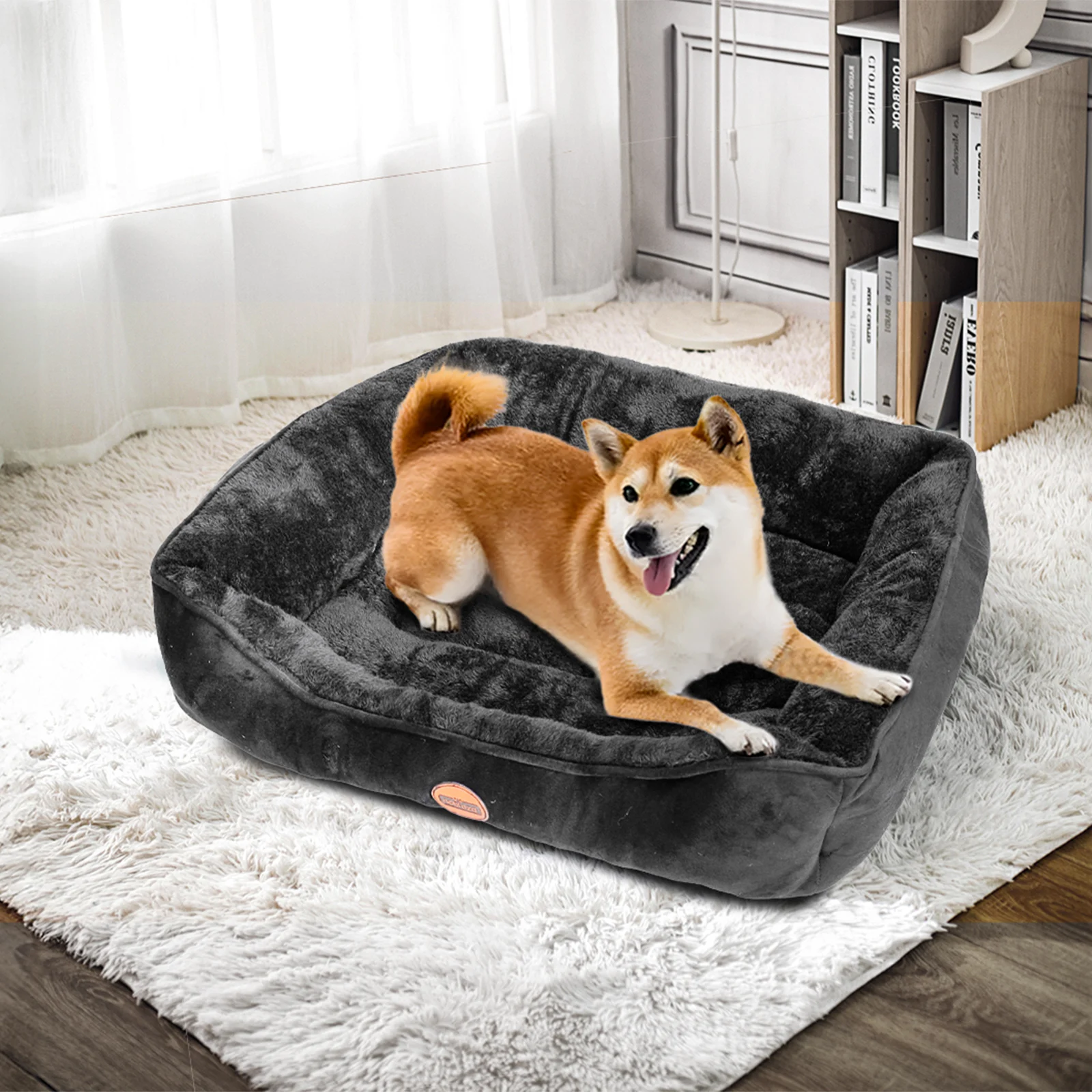 Nobleza Cama Perro Grandes, Cama para Perro Lavable, Cama de Perros Medianos Antideslizantes con Relleno de Fibras Super Suave, Cama para Mascotas Pequeños
