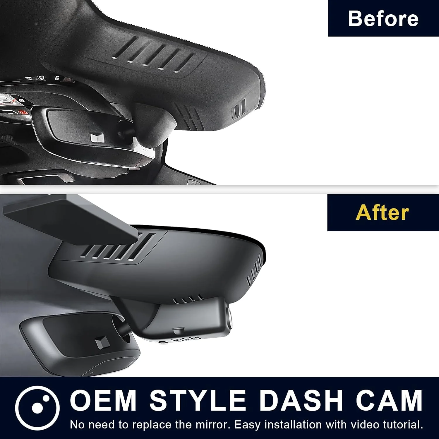 ISUADR 4K 2160P Dash Cam for XC40 2023-2026 XC40 Recharge 2021-2024 Model B OEM Style Plug and Play Car DVR WiFi APP Camera