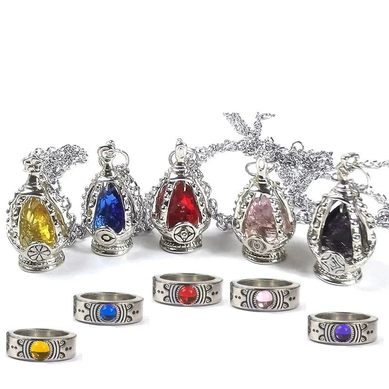 Anneaux métalliques Anime Kaname Madoka incubateur âme gemme Grain graine Akemi Homura Cosplay colliers pendentifs Figure jouets cadeaux