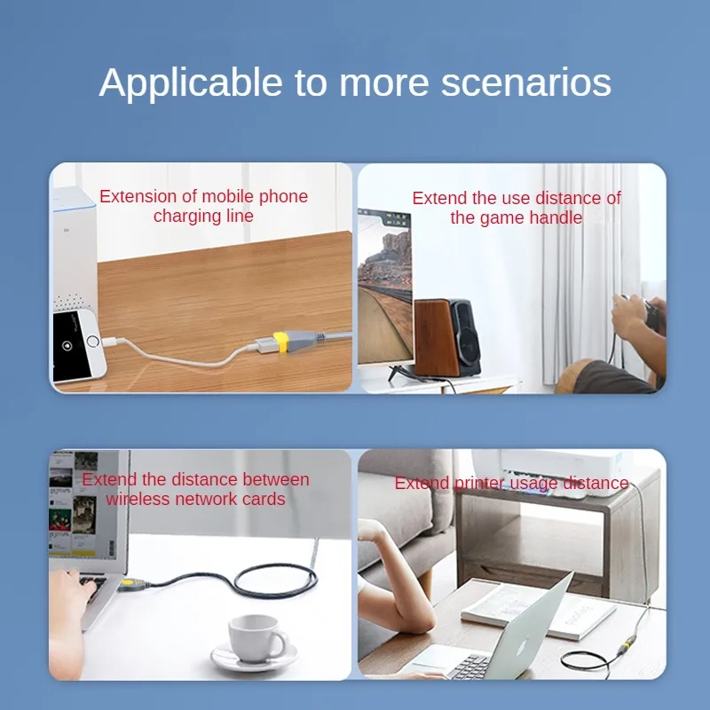 2.0 Usb Extension Cable 5m 10m 3m 2m 1.5m Male to Female for Laptop PC Smart TV U Disk Extender Extensor Usb Cord 480Mbp