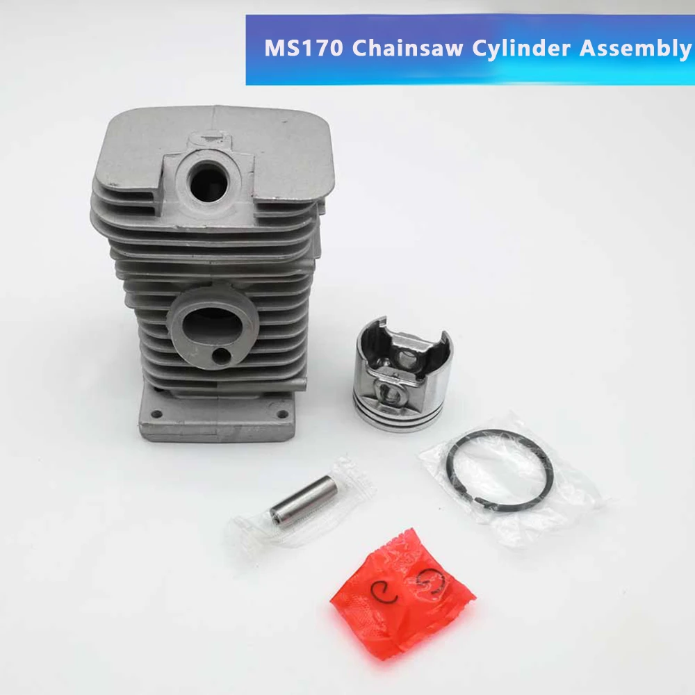 37mm MS170 Cylinder Piston Ring Assembly Suitable For Chain Saw MS170 Gasoline Piston Kit Tool Accessories