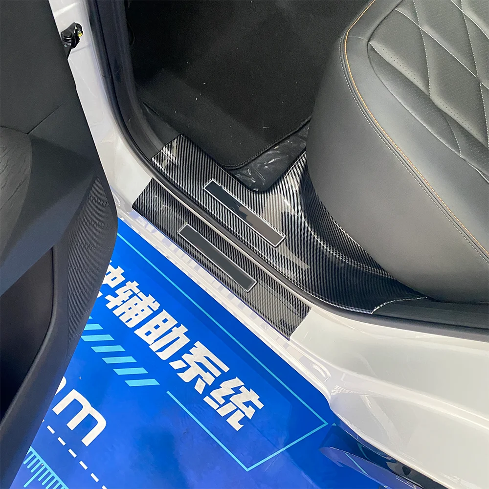 Door Sill Scuff Plate for Changan CS75 Plus MK4 2024~2026 2025 ABS Welcome Pedal Threshold Guards Cover Pad Sticker Accessories