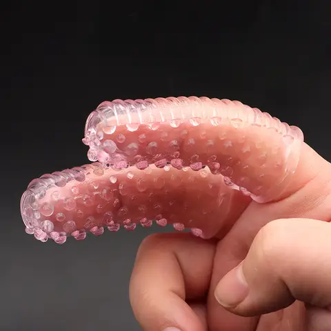 sexxy Finger sexx Toys Set Female G spot Buckle Set Crystal Wolf Tooth Set Dual Finger Granule Set Adult Male and Lesbian Couple
