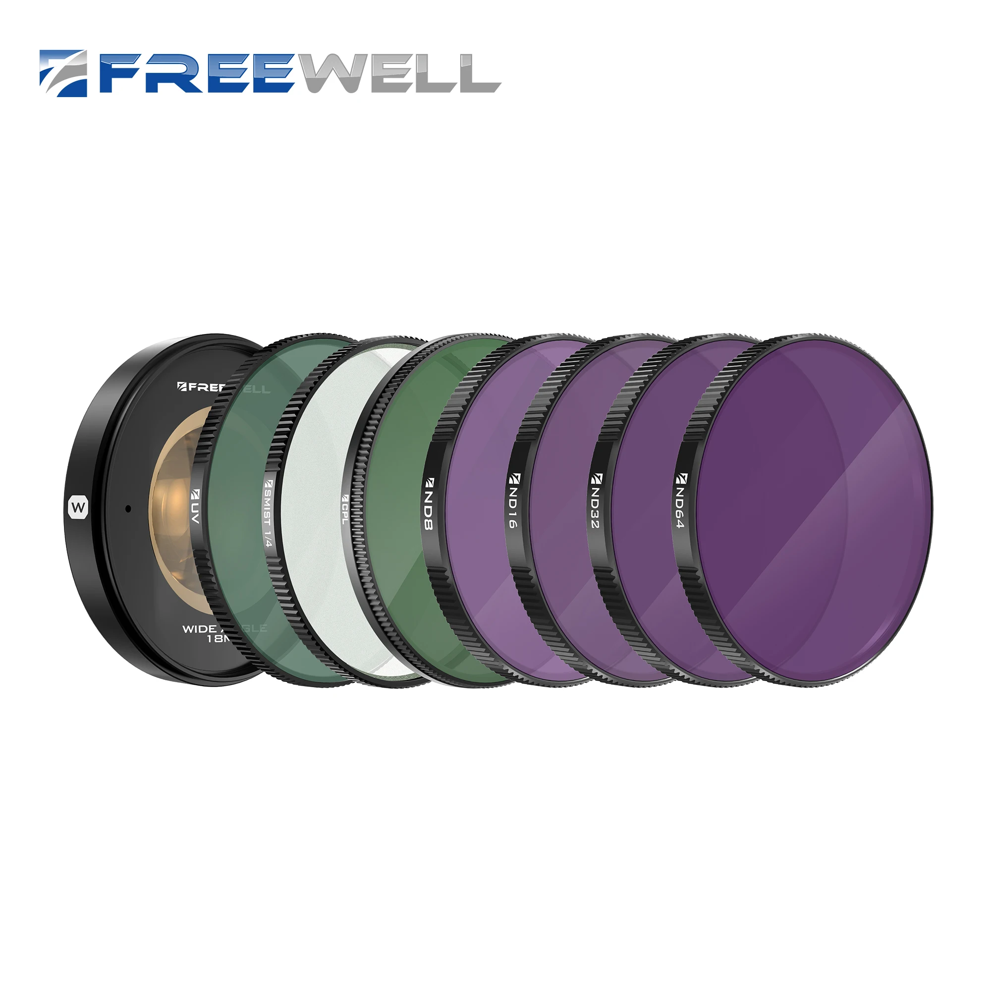 Freewell 18mm Wide Angle Lens with Lens Filter Kit| Compatible with Freewell Sherpa & Galaxy Series Cases