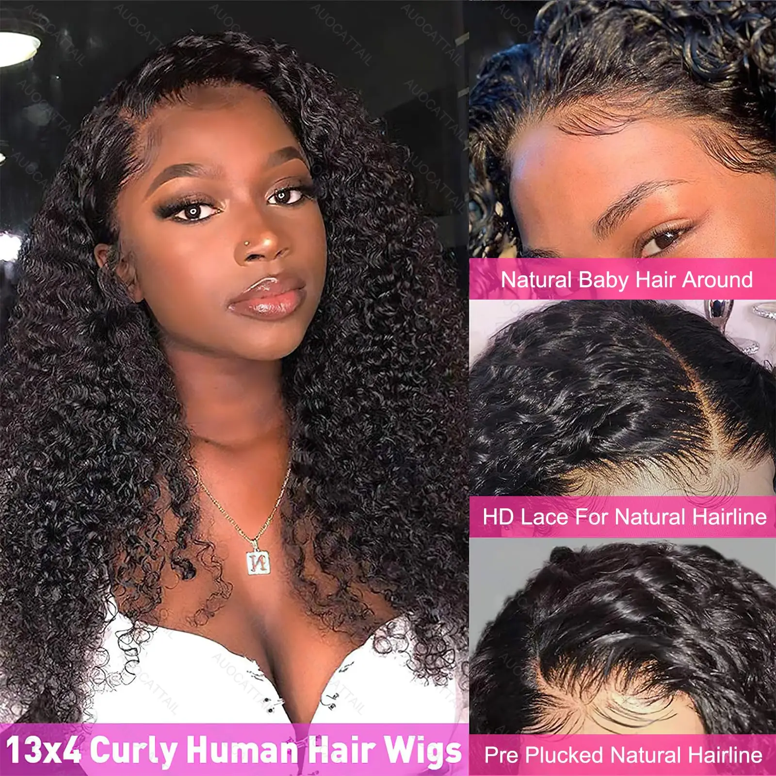 Deep Wave Glueless Wigs Pre Plucked Wigs for Black Woman HD Lace Front Wigs Human Hair 180% Density 13x4 13x6 for Black Woman