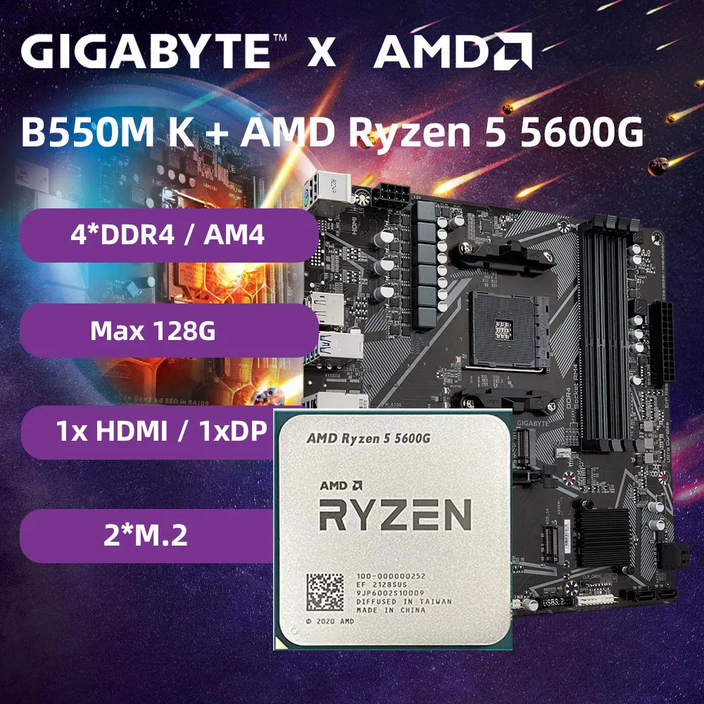 Review and Guide: GIGABYTE B550M K Motherboard with AMD Ryzen 5