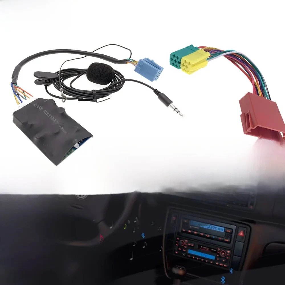 Samochodowy Bluetooth AUX zestaw głośnomówiący 8 Pin Adapter A2DP muzyka Audio kabel dla Audi A2 A3 8L 8 P A4 B5-B7 A6 4B A8 4D dla VW siedzenie do skody — zdjęcie 2