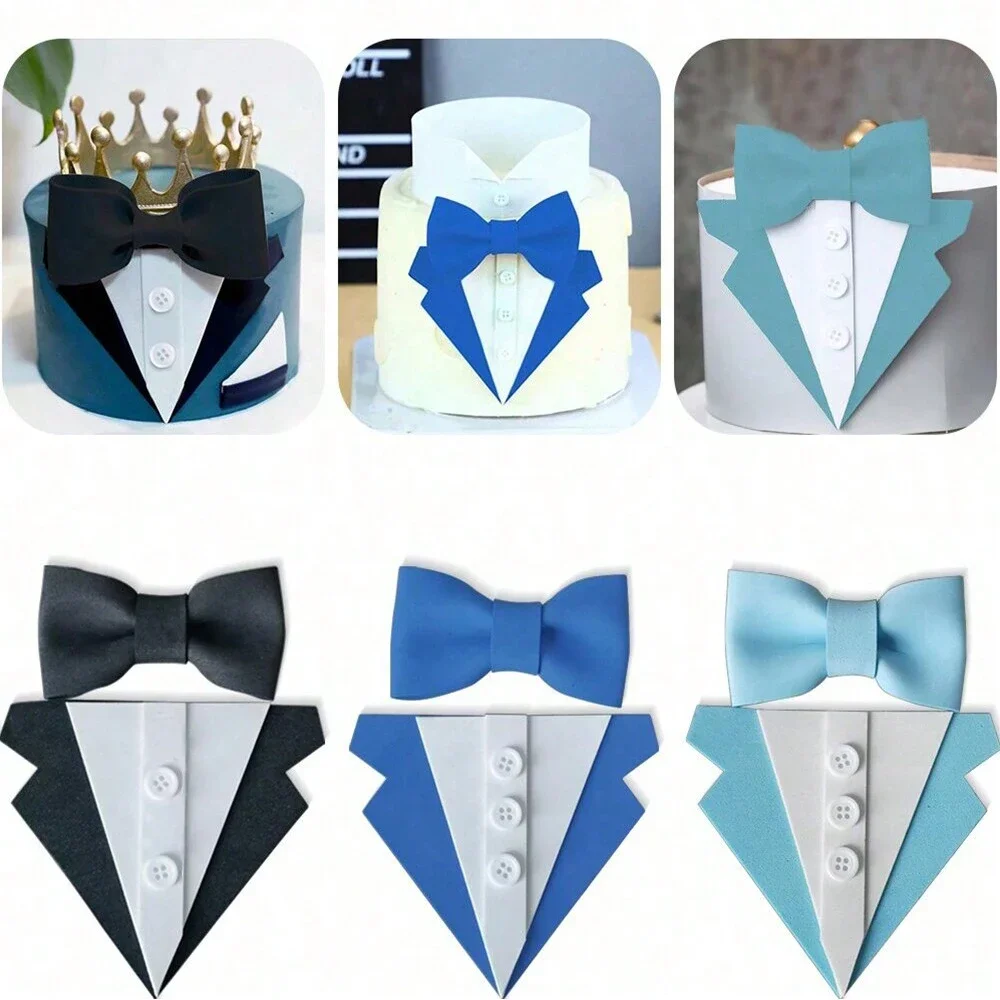3/6sets Blau Schwarz Krawatte Anzug Glückliche Vater Tag Kuchen Topper Alles Gute Zum Geburtstag Papa Kuchen Dekoration Kuchen Dekorieren werkzeuge Party Gefälligkeiten
