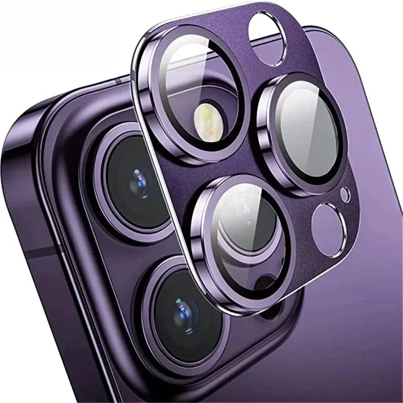 Camera Lens Protector para iPhone, Titanium Metal Camera Cover, Screen Glass, 11, 15, 14, 12, 13 Pro