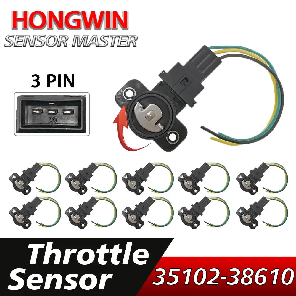 

Throttle Position Sensor TPS +Connector 35102-38610 3510238610 For Hyundai Sonata Santa Fe Kia Optima 2.4L 2.7L 2001 2002-2006