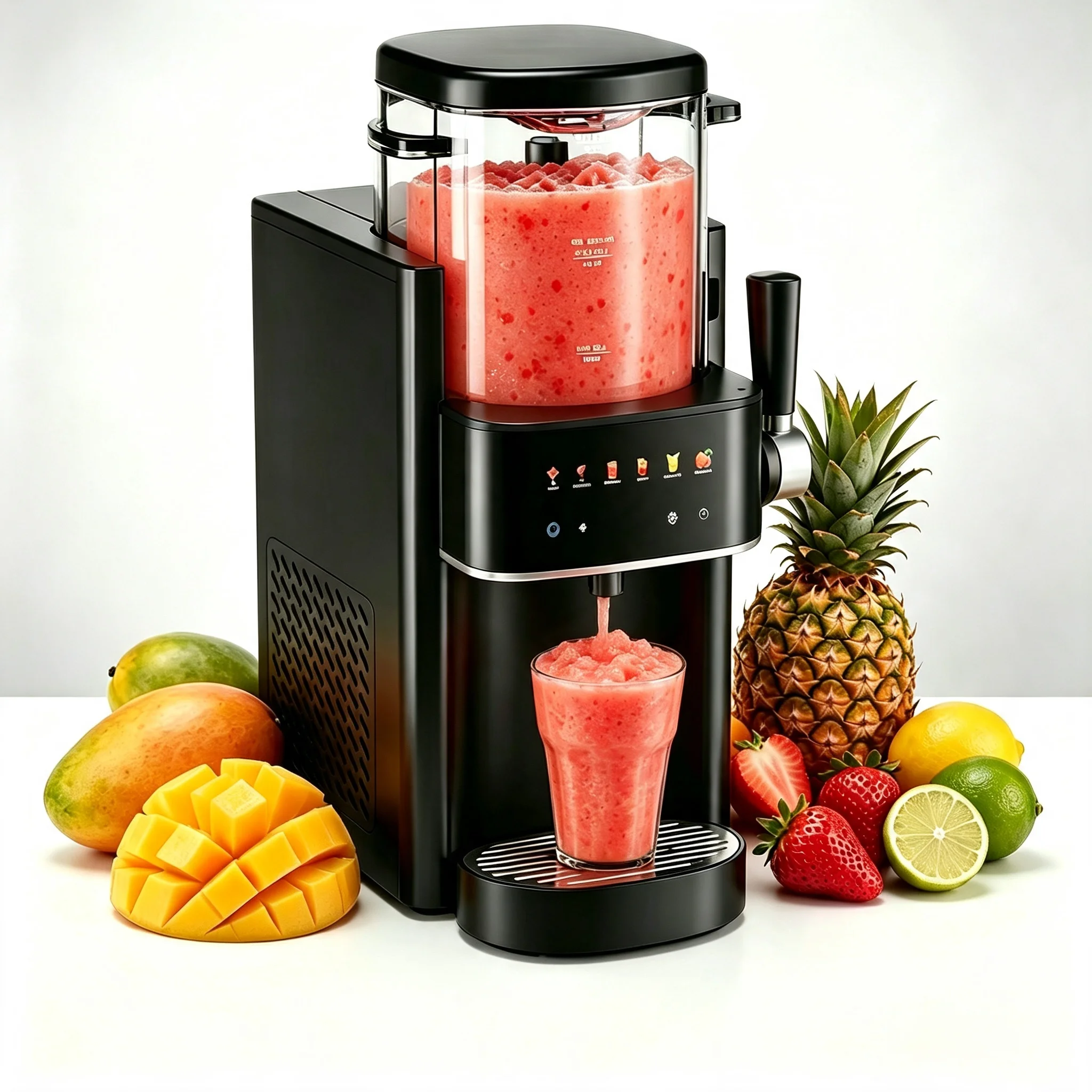 Tolife Multi-function Slush Frozen Drink Maker, 6 Preset Modes 24OZ Large Tank One-Hand Dispensing Quiet Easy Clean Slushie Machine for Home Party Café