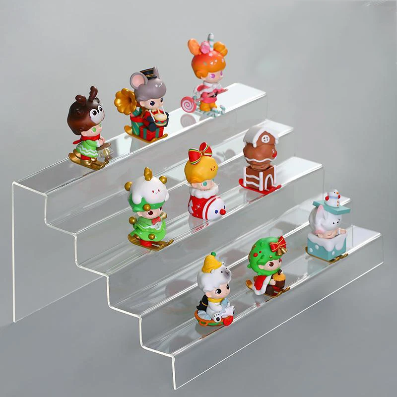 

2-5 Tier Acrylic Display Stand for Anime Figures, Cupcake Cosmetic Perfume Clay Doll Action Figurine Jewelry Display Riser Rack