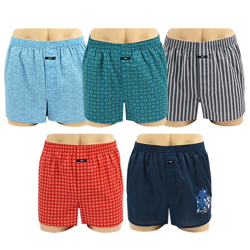 [TRI] Special Men's square pure cotton trunk panties 5-piece set