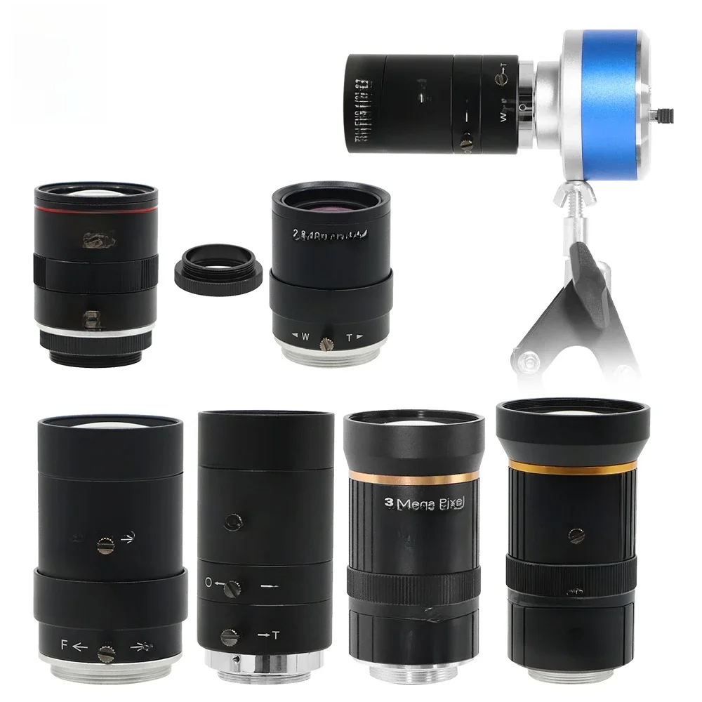 Ręczny zoom ogniskowy F1.4 F1.6 C CS do przemysłowych kamer cyfrowych z mikroskopem Obiektyw do transmisji na żywo — zdjęcie 2