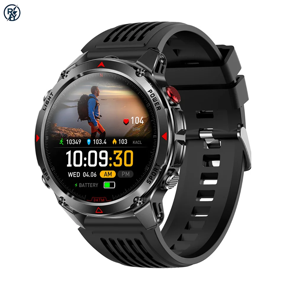 

HT37 Smartwatch 1.46-inch Bluetooth calling, heart rate monitoring, pedometer, GPS, Beidou positioning, rugged, and track motion