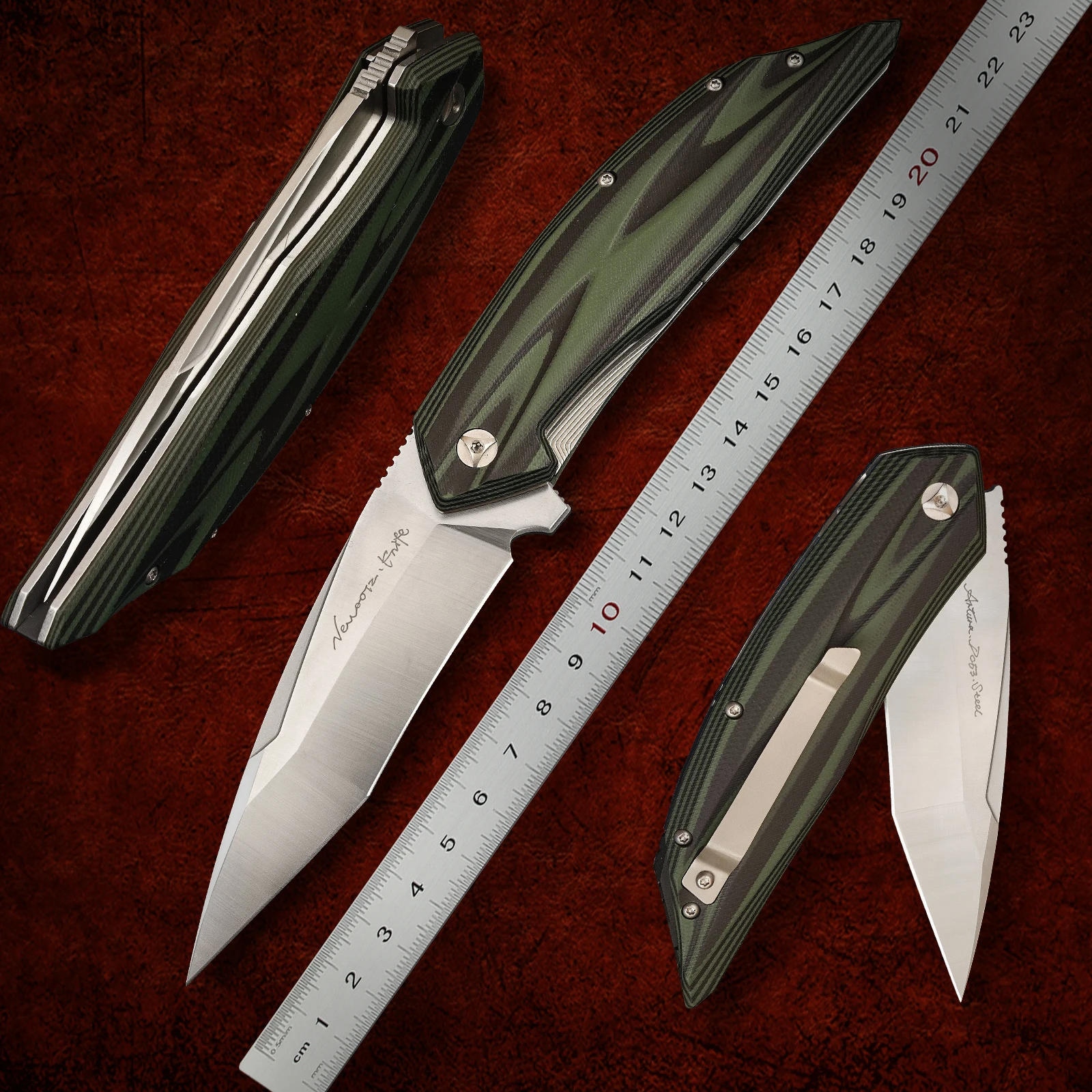 Zd Outdoor Camping - Portable DC53 Steel Fixed Knife, G10