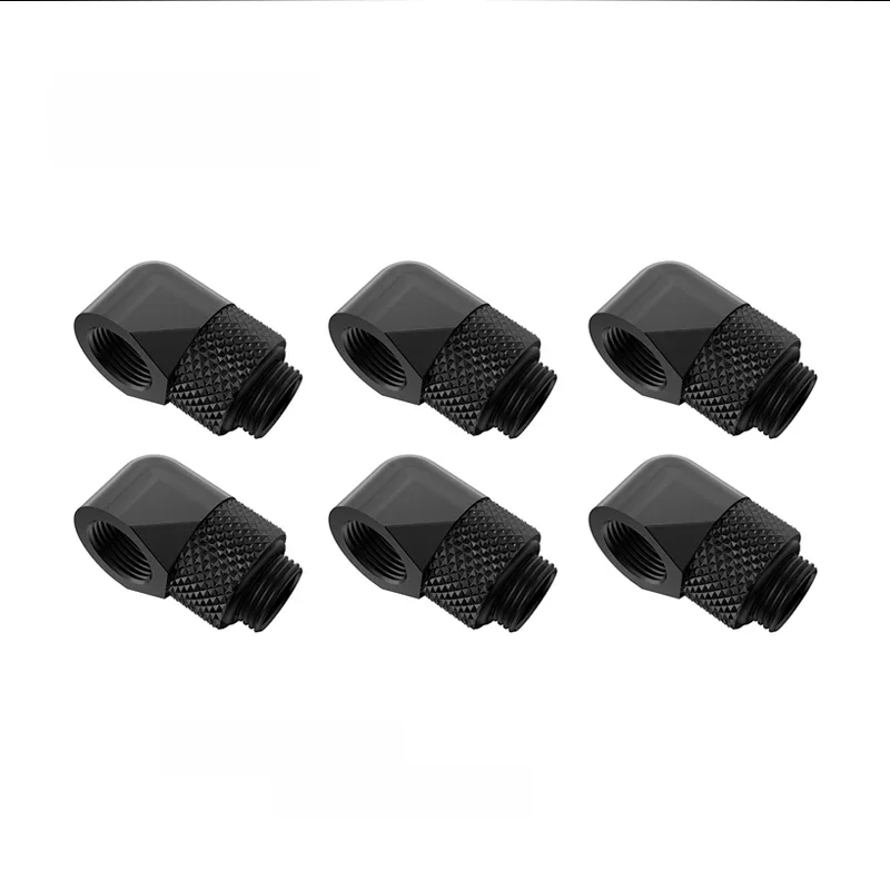 Bykski 6 sztuk/partia G1/4 ''45/90 stopni obrotowe złącze kompresyjne chłodzenie wodą kolanko adaptery mosiężne złącze/B-RD90-X/B-RD45-X — zdjęcie 2