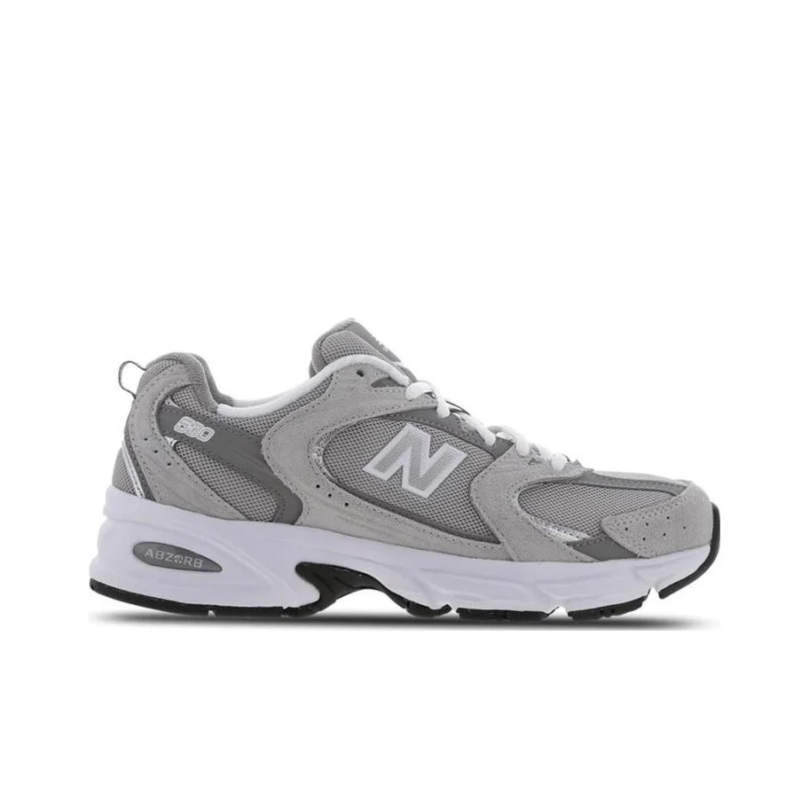 حذاء الجري New Balance NB 530 مسامي وخفيف الوزن ومنخفض القطع للرجال والنساء، رمادي