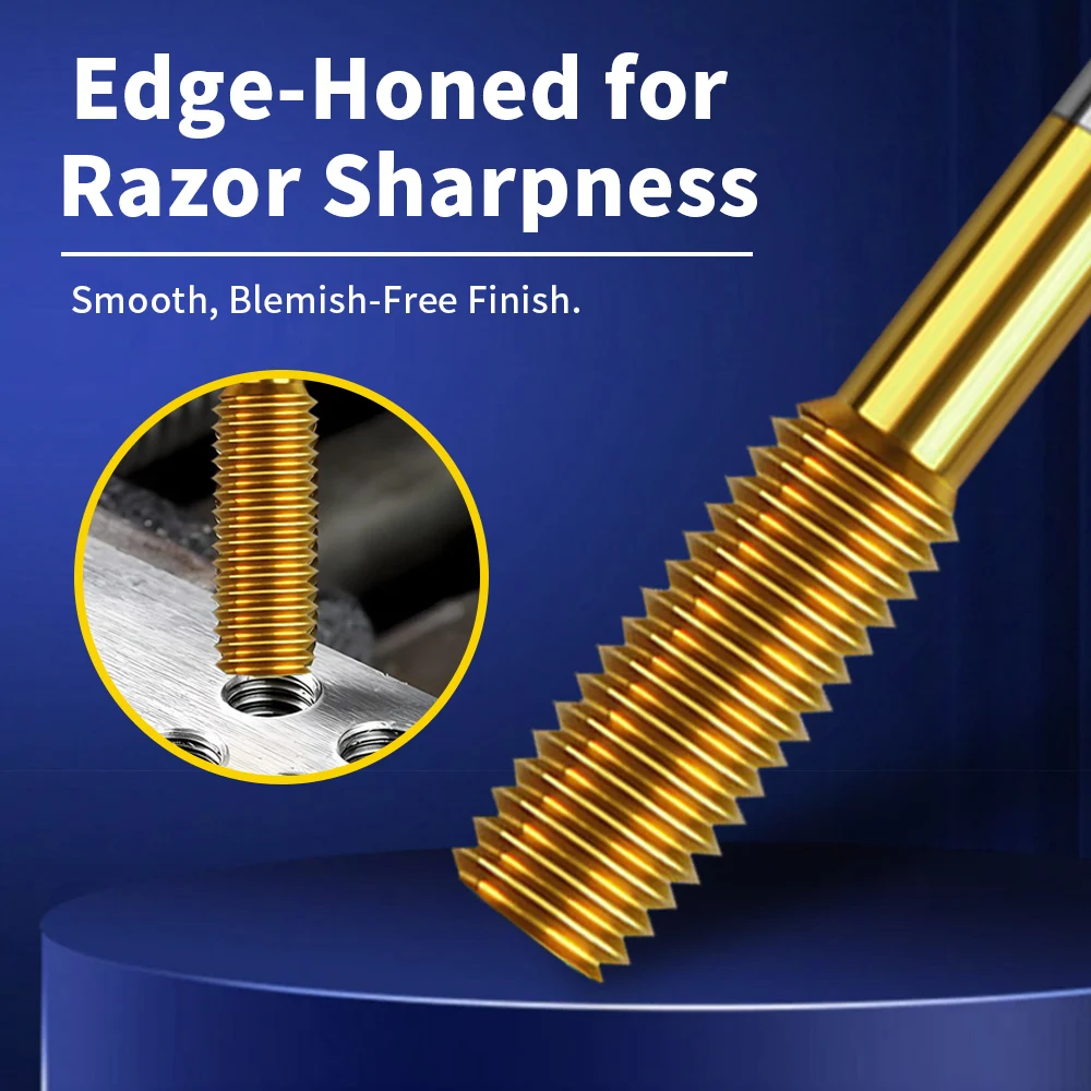 HSS-E Extrusion Taps Blind Hole Forming Tap HSSE Threading Tapping Machine Tool M3-M12 Fluteless No Chip Screw Tap for Steel Met view 4