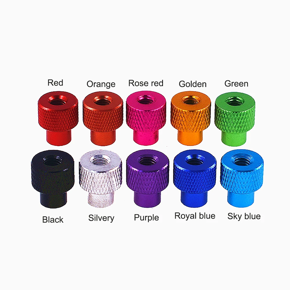 Colourful Through Hole Nut M2 M2.5 M3-M10 Aluminium Alloy Knurled Thumb Nuts Hand Grip Knob Step Nuts