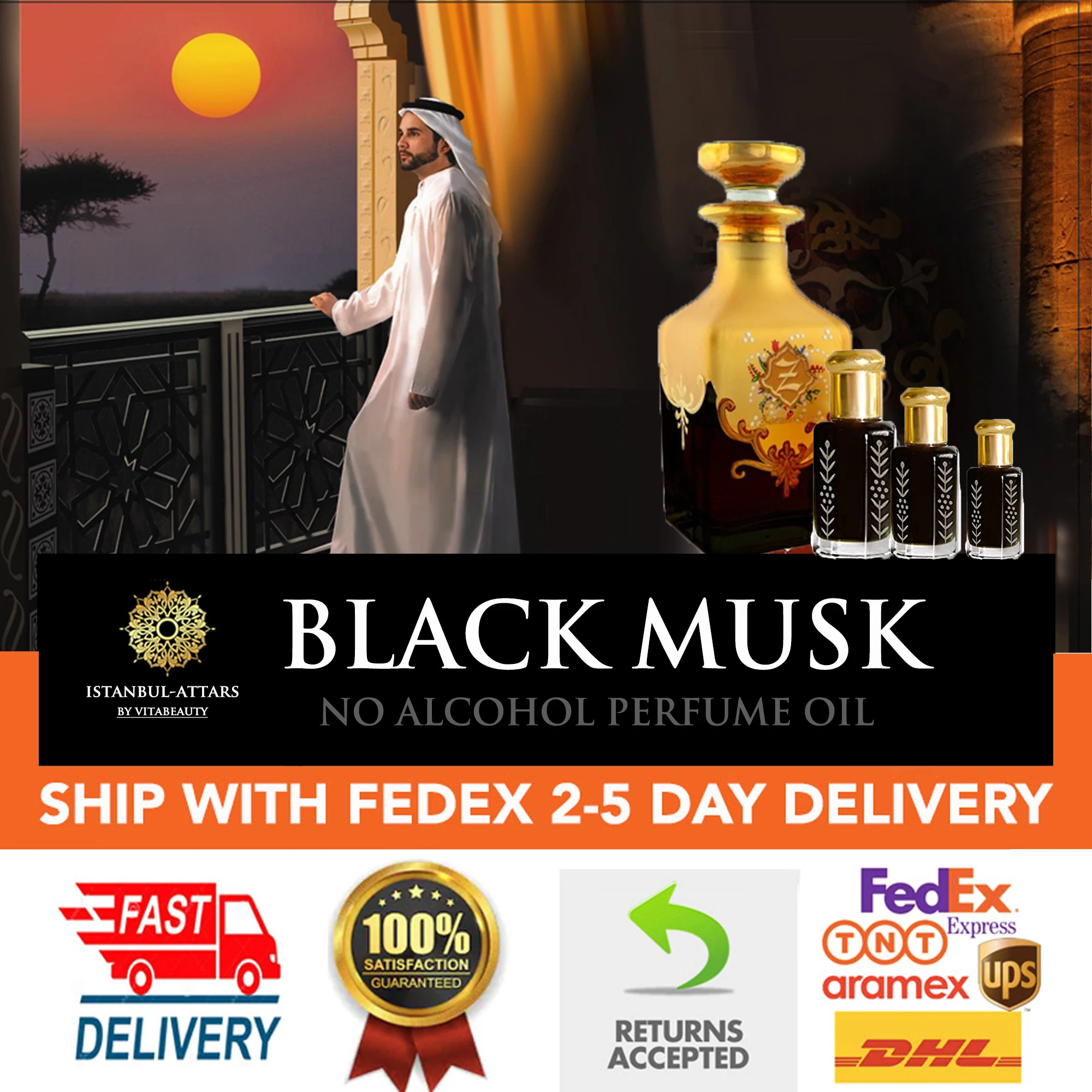 MUSK al TAHARA WHITE Attar Amber Deer Musk Oud Concentrated Perfume Oil Strong Long Lasting  Free Shipping