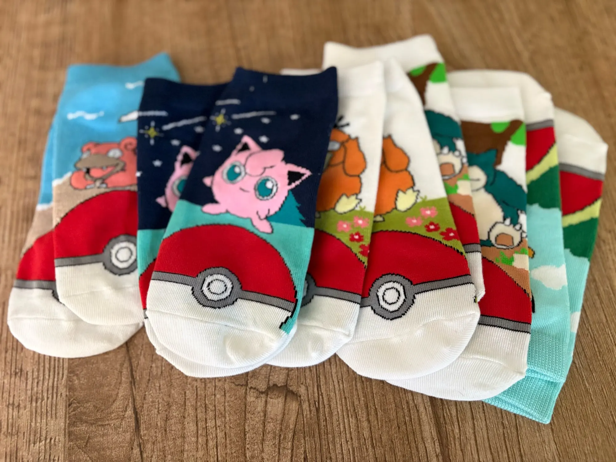 5 Pairs of New Fashionable Pokémon Cartoon Printed Cotton Ankle Socks for Couples Comfortable and Casual Anime Boat Socks photo review