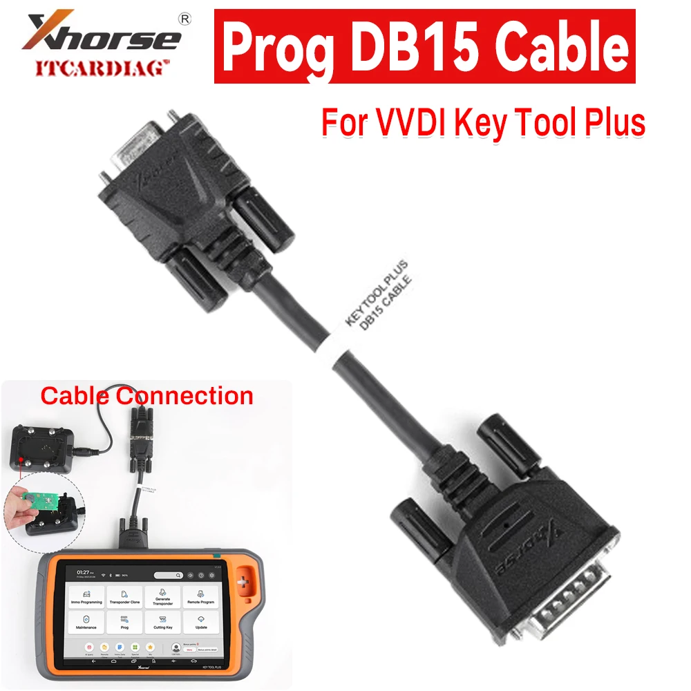 Xhorse Prog DB15 15 Cable XDKP26 Work with Xhorse VVDI Key Tool Plus good quality