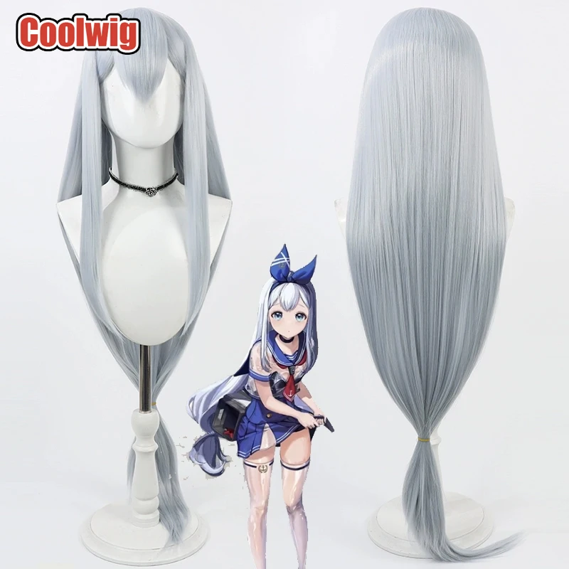 coolwig-人工毛アンカーコスプレウィッグゲームニッケ勝利の女神アンカー-100-センチメートルロングシルバーグレーかつら耐熱
