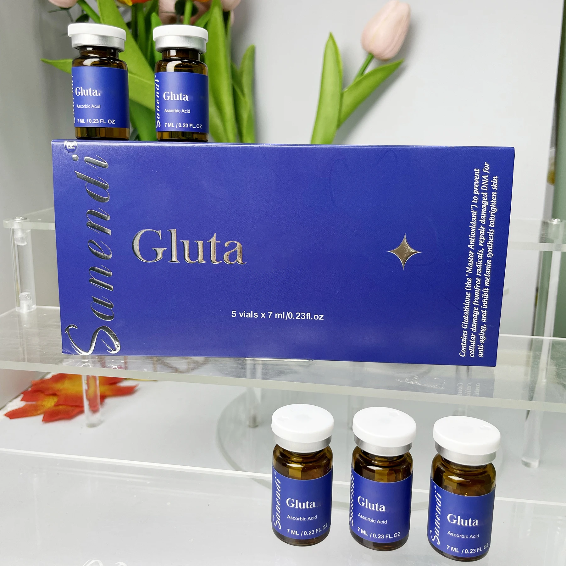 6 in 1 PDRN GS-H Hyaluronic Acid Serum Vitamin C Essence Collagen Korean Skin Care Hydrating Moisturizing Face Care Glow Recipe