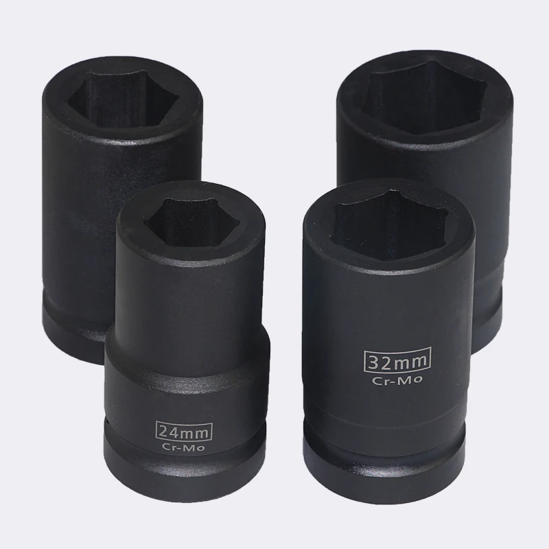 1PCS 1"(25mm) Drive Deep Impact Socket 17-46mm L=88mm Heavy-duty Impact Socket Drive Adapter For Pneumatic Socket Wrench Head