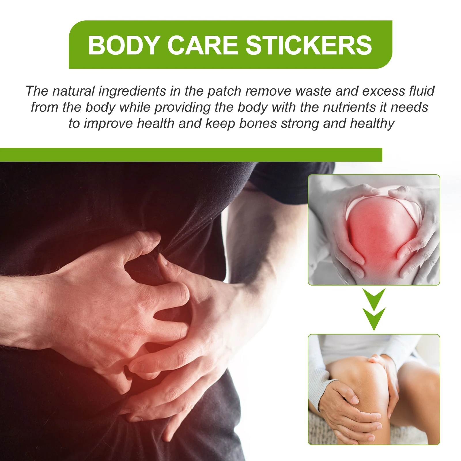 رقعة العناية بالجسم من eelho ، تخفف آلام العضلات والعظام ، تورم الساق ، الدوخة ، الصداع ، انزعاج الجسم #5